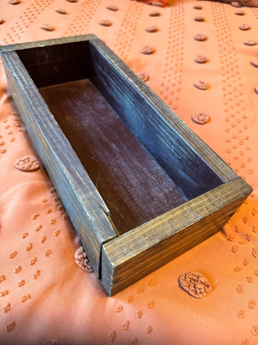 Handcrafted Rustic Wood Box Rectangle 14x6 Farmhouse Coastal Holiday Decor
